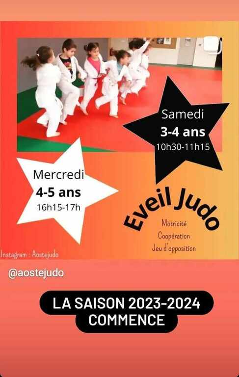 Cour Eveil judo 3-4 ans et 4-5 ans année 2018 / 2019.