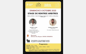 Stage de rentrée Arbitres