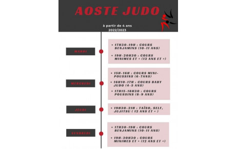 Horaires saison 2022-2023